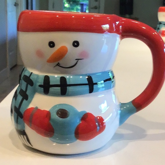 Set of 4 snowmen mugs - Picture 3 of 5